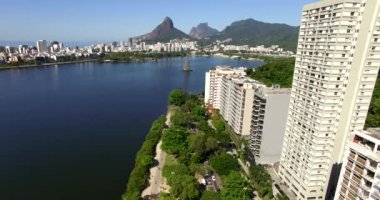 Rio de Janeiro, Rodrigo de Freitas lagünü, Brezilya.