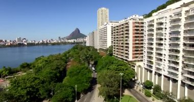 Rio de Janeiro, Rodrigo de Freitas lagünü, Brezilya.