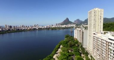 Rio de Janeiro, Rodrigo de Freitas lagünü, Brezilya.