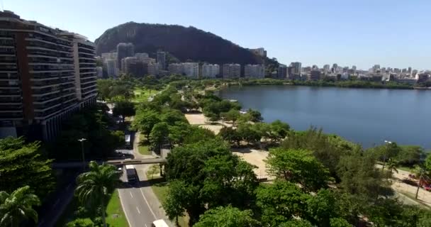 Río Janeiro Laguna Rodrigo Freitas Brasil — Vídeos de Stock