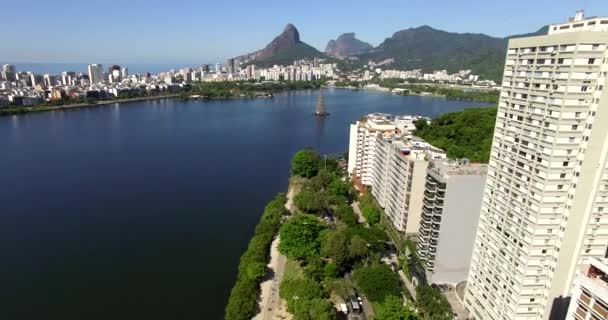 Río Janeiro Laguna Rodrigo Freitas Brasil — Vídeo de stock