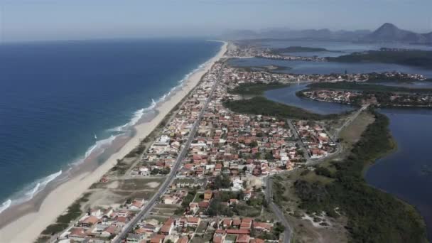 Ciudades Playas Maravillosas Playa Ciudad Marica Estado Río Janeiro Brasil — Vídeos de Stock