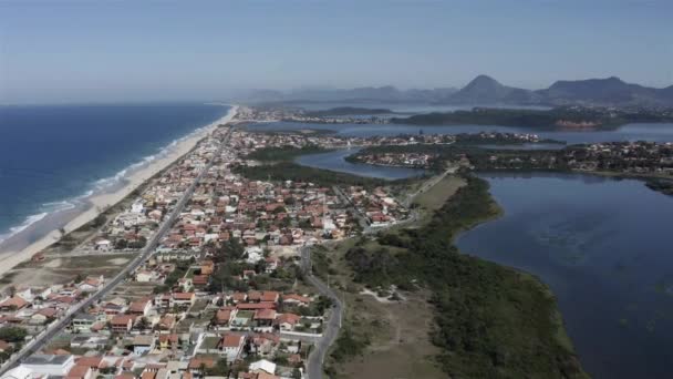 Città Spiagge Meravigliose Spiaggia Città Marica Stato Rio Janeiro Brasile — Video Stock