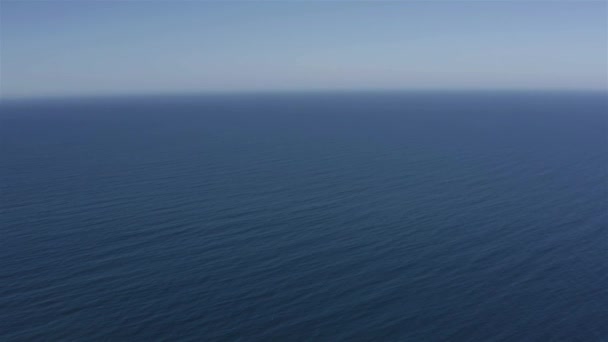 Oceano Blu Vuoto Cielo Blu Orizzonte Blu Dove Cielo Senza — Video Stock