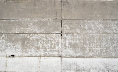 Eski kirli, gri beton duvar dokusu. Delikleri ve dikişleri var..