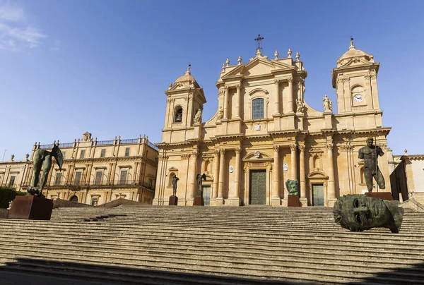Meraviglie Del Duomo Basilica San Nicolo Noto Provincia Siracusa Sicilia — Foto Stock