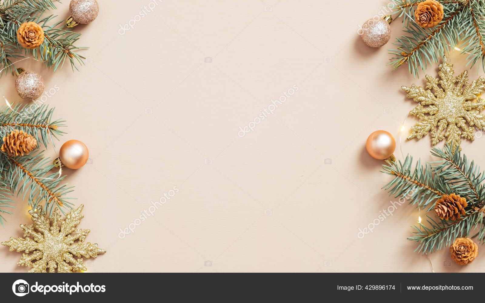 Decoração De Moldura De Natal E Ano Novo - Banner De Cartão De