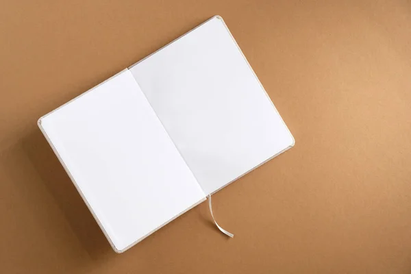 Open Notebook Mockup Space Text Top View — Stock Photo, Image