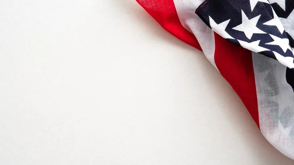 老兵日快乐的概念 被白色背景隔离的美国国旗 — 图库照片