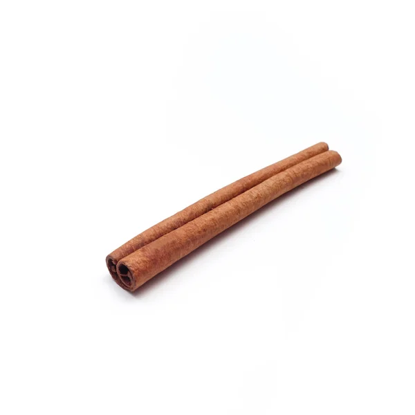 Single cinnamon stick isolated on white background — Stock Photo, Image