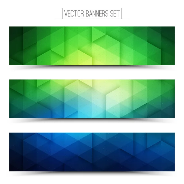 3d tecnología vectorial banners web — Vector de stock