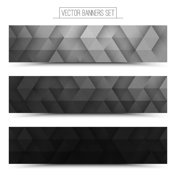 3d tecnología vectorial banners web — Vector de stock