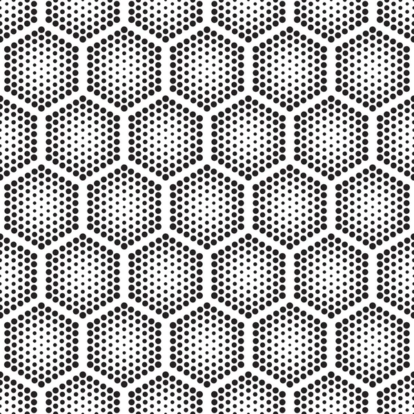 Vector Halftone Seamless Pattern — Stock Vector