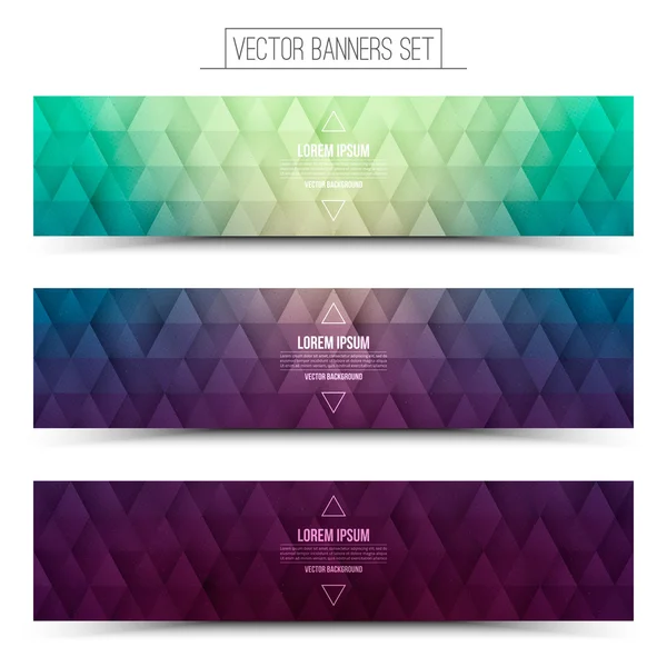 Vector Retro Web Banners Set — Stock Vector