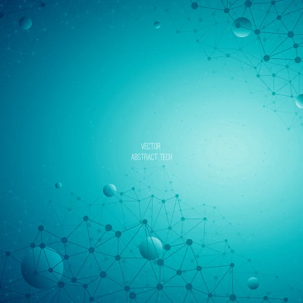 Vector Blue Abstract Tecnologia de fundo — Vetor de Stock