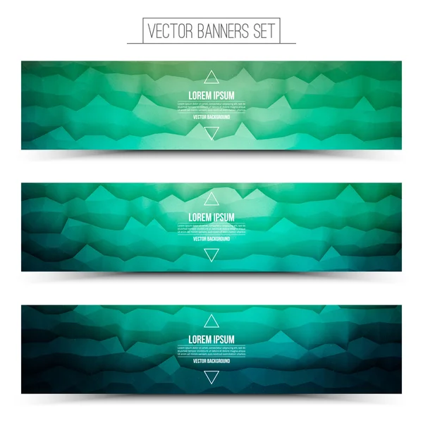 Banners web de tecnología abstracta vectorial — Vector de stock