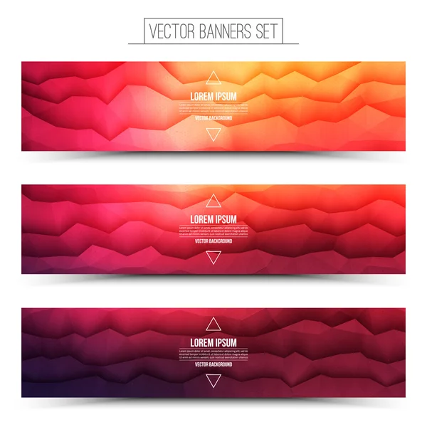 Vector Abstract Technology Web Banners — Stock Vector