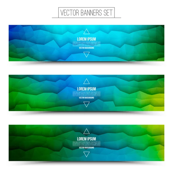 Vector abstrakt teknik Web Banners — Stock vektor