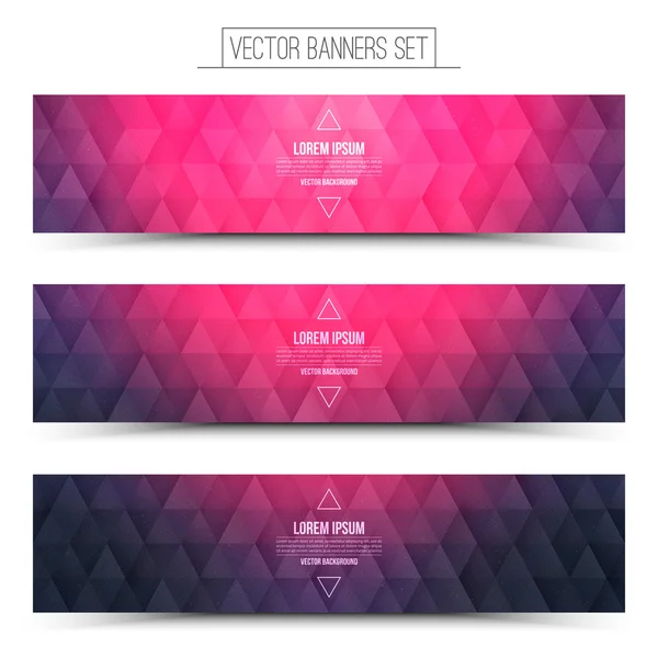 Vector Retro Web Banners Set — Stock Vector