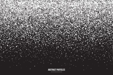 Yuvarlak parçacıkları vektör arka plan parlayan beyaz ışıltı