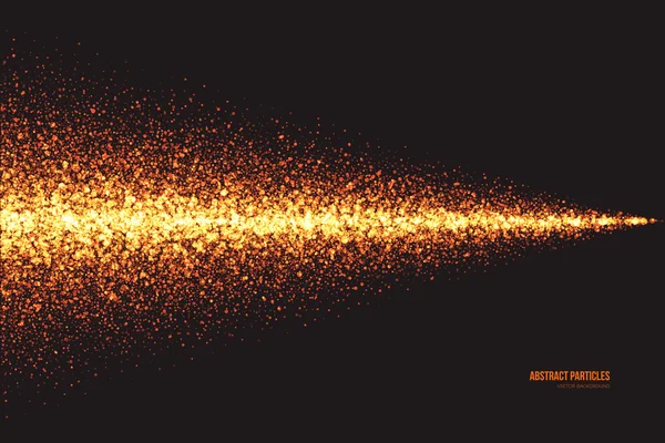 Parçacıklar vektör arka plan parlayan altın ışıltı — Stok Vektör