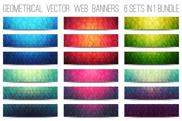 Vektor Retro Web Banner Set — Stockvektor