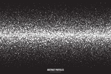 Yuvarlak parçacıkları vektör arka plan parlayan beyaz ışıltı
