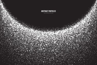 Yuvarlak parçacıkları vektör arka plan parlayan beyaz ışıltı