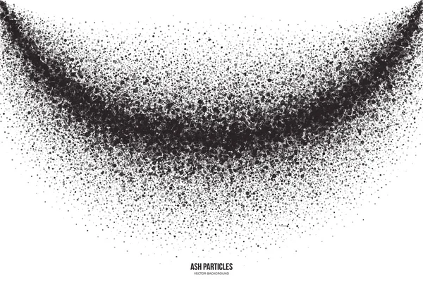 Vektor dunkelgraue Aschepartikel auf weißem Hintergrund — Stockvektor
