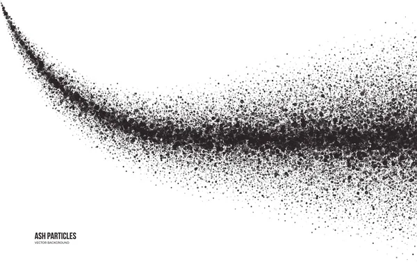 Διάνυσμα σκούρο γκρι τέφρα σωματίδια σε άσπρο φόντο — Διανυσματικό Αρχείο