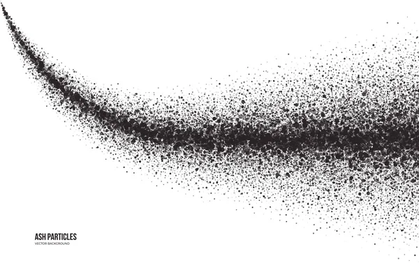 Vektor dunkelgraue Aschepartikel auf weißem Hintergrund — Stockvektor