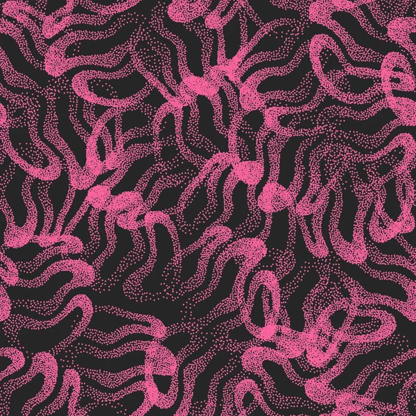 粉红黑色条纹怪异抽象矢量无缝隙图案 — 图库矢量图片