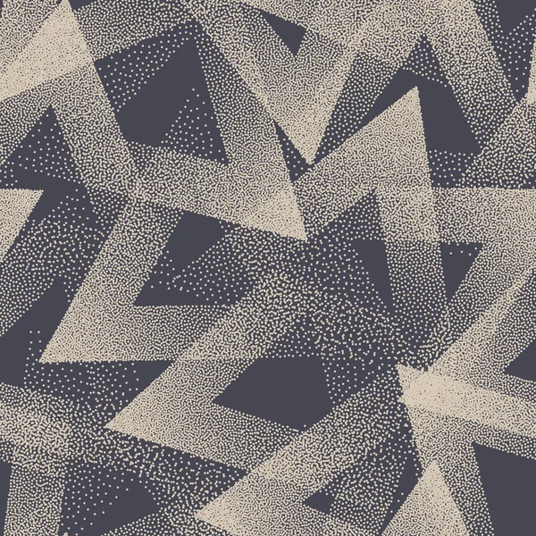 Stippled Texture Trendy Seamless Pattern Vector Retro Abstrakter Hintergrund — Stockvektor