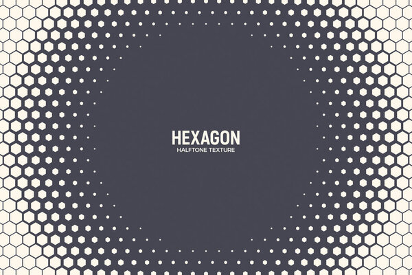 Шестиугольная полутоновая текстурная векторная рамка Геометрическая технология