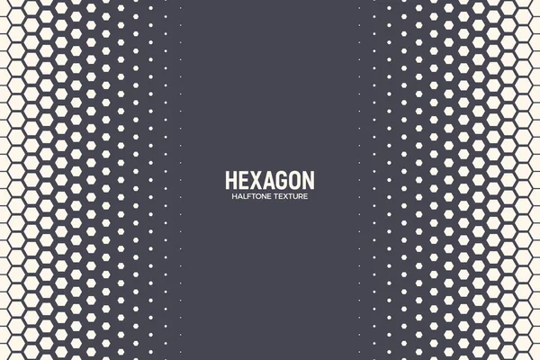 Halftone Hexagonal Pattern Border Vector Abstract Geometrische Technologie Achtergrond — Stockvector
