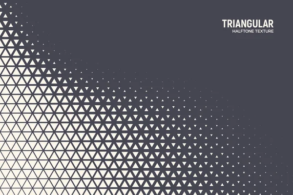 Textura triangular de meio tom Vetor de retroonda Tecnologia geométrica Contexto abstrato — Vetor de Stock