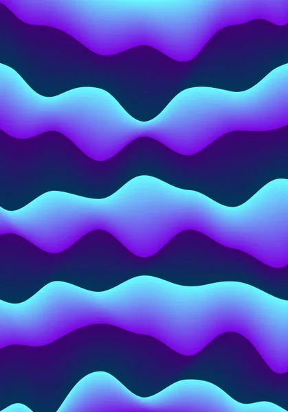 Fluid Pattern Vivid Cyan Violet Gradient Vertical Background — Stock Photo, Image