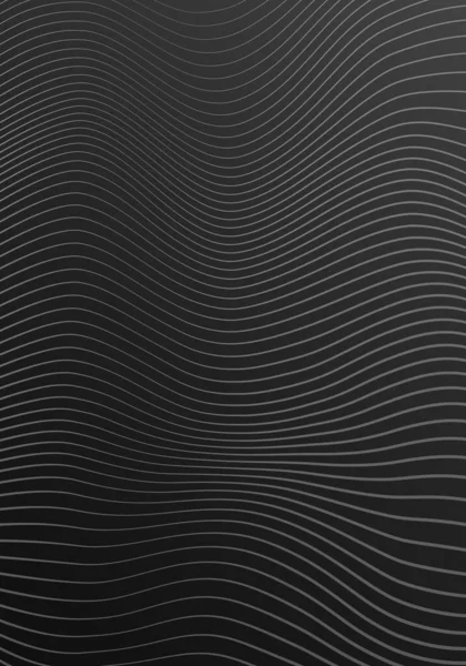 Gladde vervormde lijnen zwart wit verloop Verticale achtergrond — Stockfoto