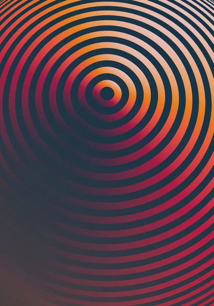 Optical Illusion Warped Stripes Black Orange Vertical Background — Stok Foto