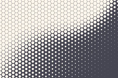 Halftone Hexagonal Pattern Texture Vector Abstract Geometric Technology Background