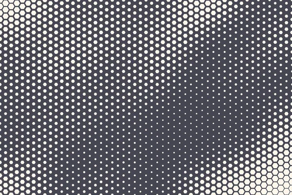 Půltónová šestiúhelníková vlnitá textura vektor abstraktní geometrické technologie pozadí — Stockový vektor