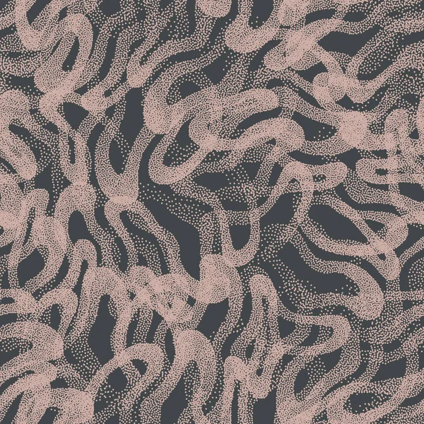 Trendige nahtlose Muster Stippled Wirrwarr Linien Textur Vector Vintage Colors Abstrakter Hintergrund — Stockvektor