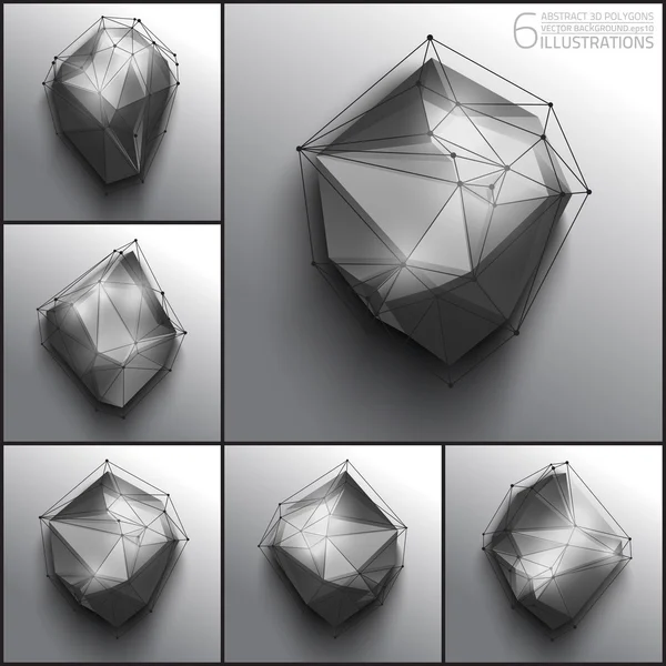 Vector abstracto 3d polígonos — Archivo Imágenes Vectoriales