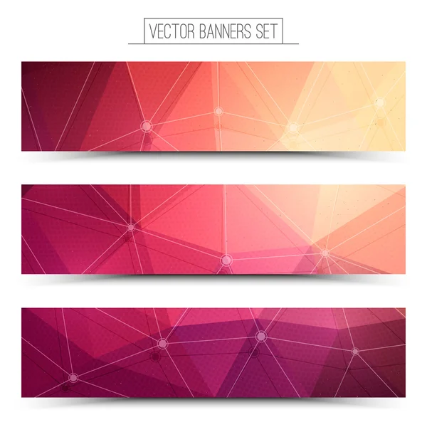 3D vektor teknik web banners — Stock vektor