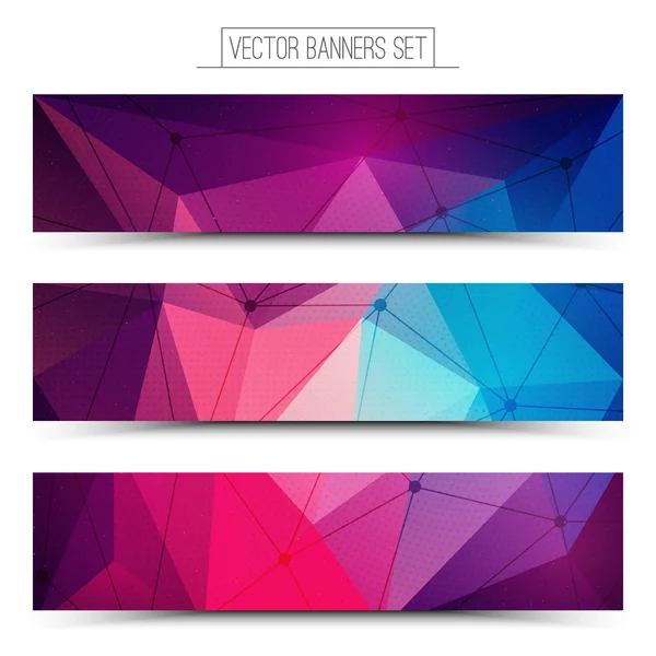 3d tecnologia vetorial web banners — Vetor de Stock