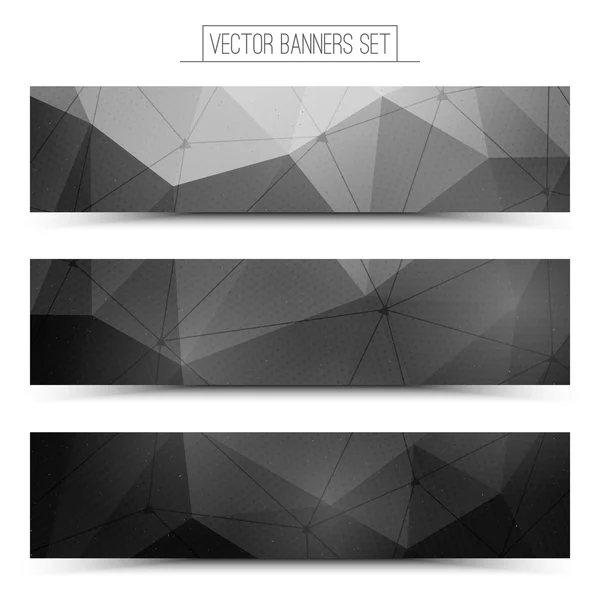 3d tecnología vectorial banners web — Vector de stock
