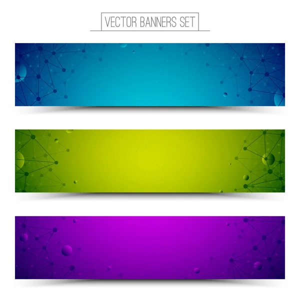 Tecnología Vector Coloridos Banners Web — Vector de stock