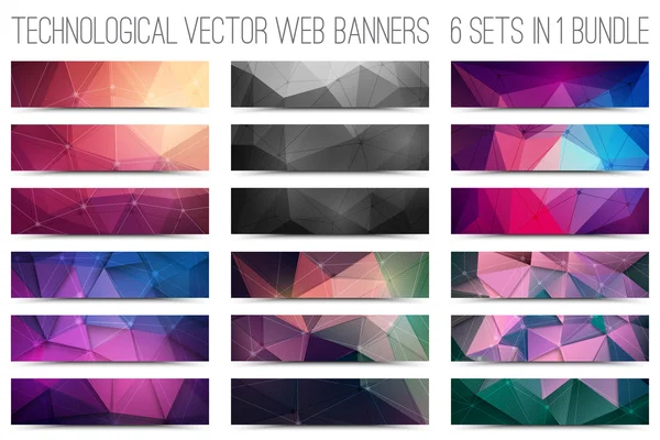 Technological Vector Web Banners — Stock Vector