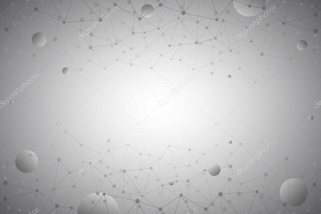 3d Abstract Vector Technology Gray Background
