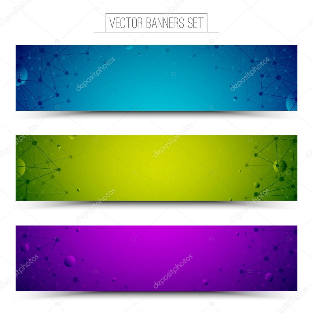 Technology Vector Colorful Web Banners